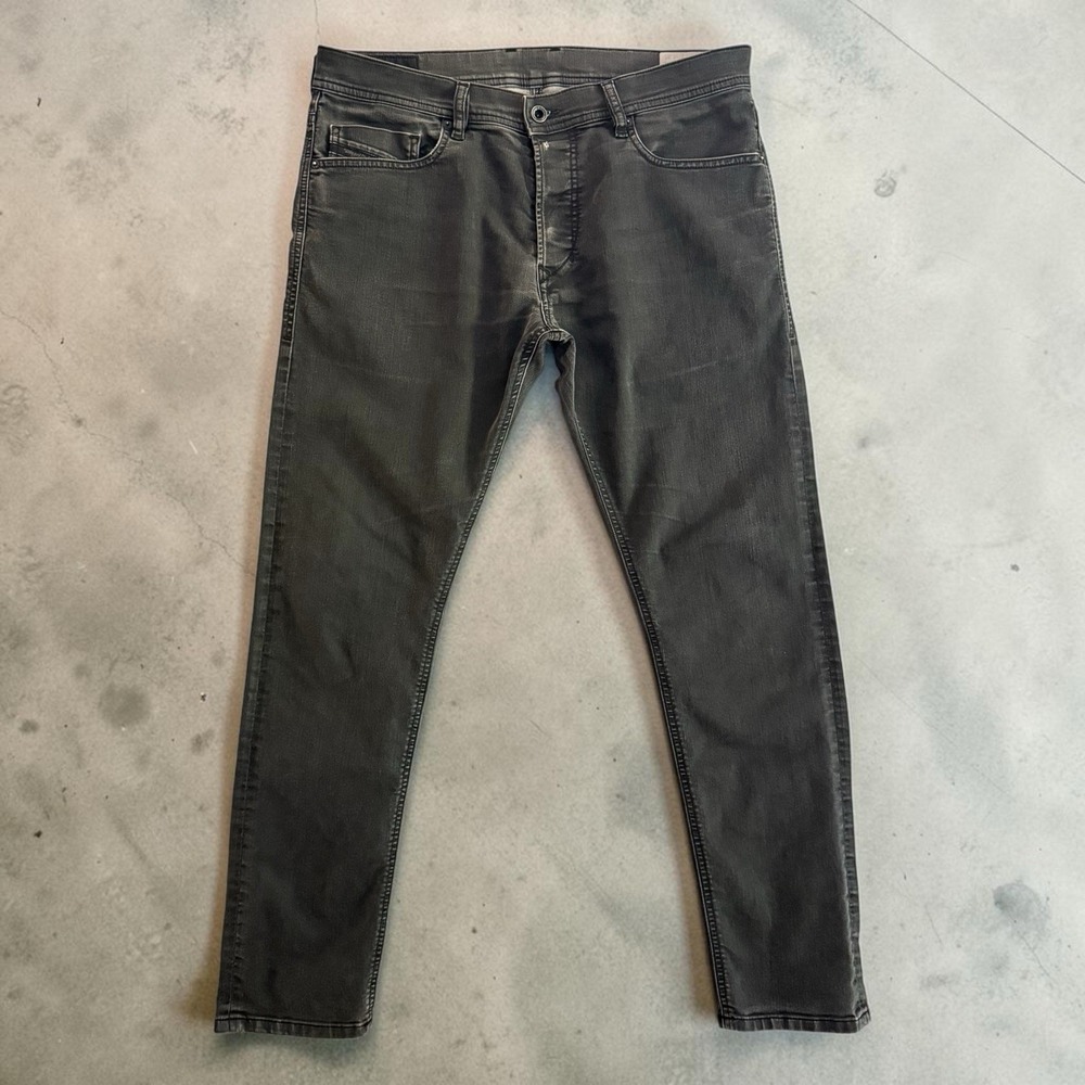 Diesel Tepphar Slim Carrot Jeans Mens 33x30 Black Denim Cotton Stretch